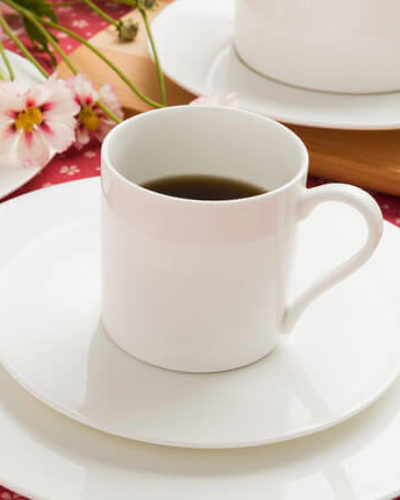 white china tea cups